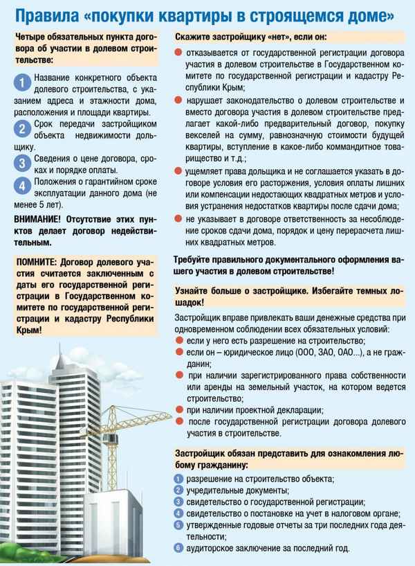 Приобретение квартиры в новостройке: порядок действий