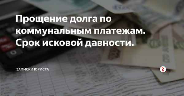 Списание долгов за коммунальные услуги: законодательсво, амнистия и срок давности