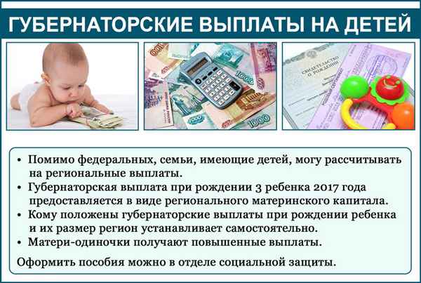 Губернаторские пособия при рождении первого ребенка: особенности оформления и размер выплат