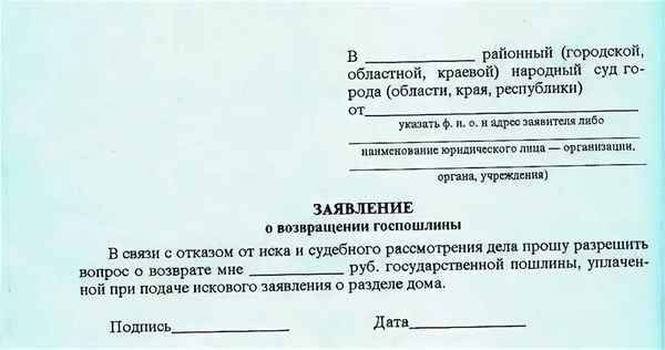 Возврат госпошлины при отказе от иска: основания, порядок действий, необходимые документы