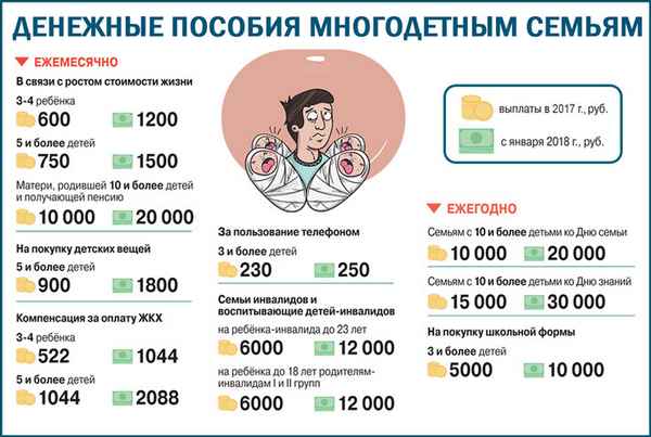 Льготы многодетным семьям в 2019 году: жилищные, трудовые и налоговые привилегии, социальное обеспечение
