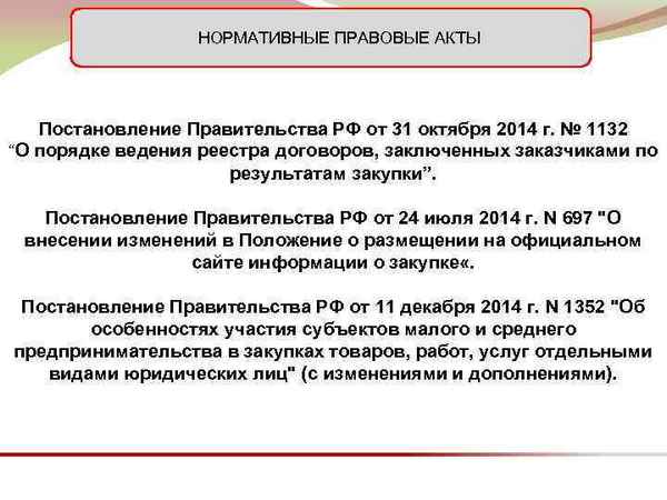 Постановление Правительства РФ №1132 "О порядке ведения реестра договоров, заключенных заказчиками по результатам закупки"