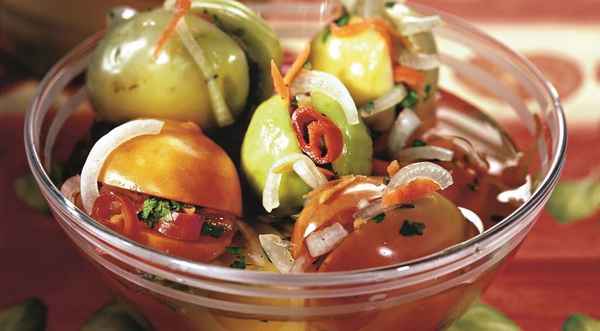 Фаршированные зеленые помидоры, пошаговый рецепт с фото
