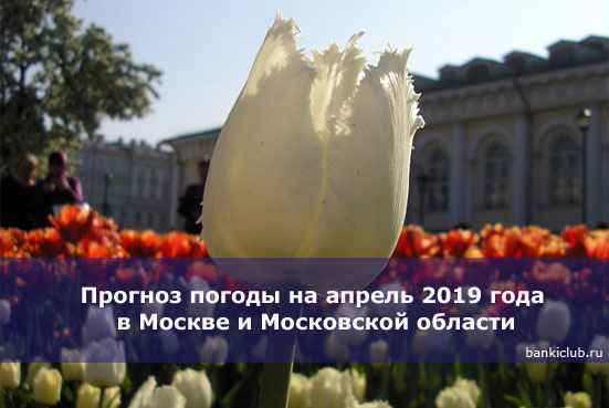 Прогноз погоды на апрель 2020 года в Москве и Московской области