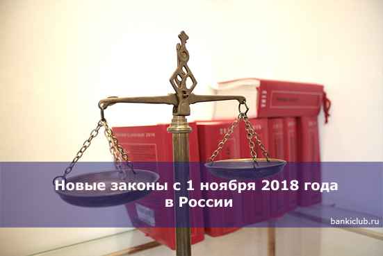 Новые законы с 1 ноября 2020 года в России